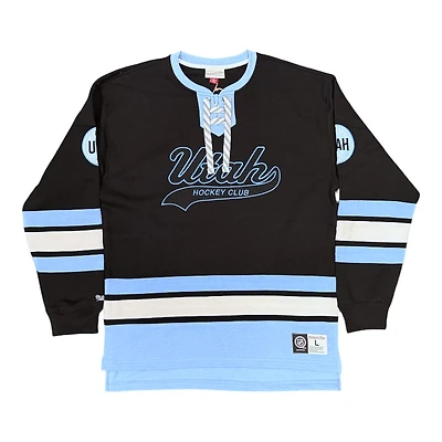 Utah Hockey Club Heritage Lace-Up Crew Mitchell & Ness Pullover Sweatshirt