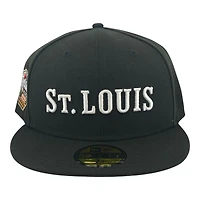 St. Louis Blues Black and White Winter Classic Patch Gray UV New Era 59FIFTY Fitted Hat