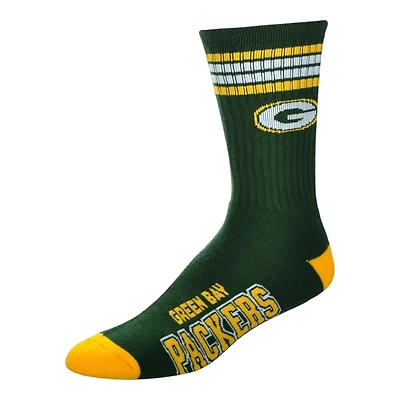Green Bay Packers For Bare Feet 4 Stripe Deuce Socks