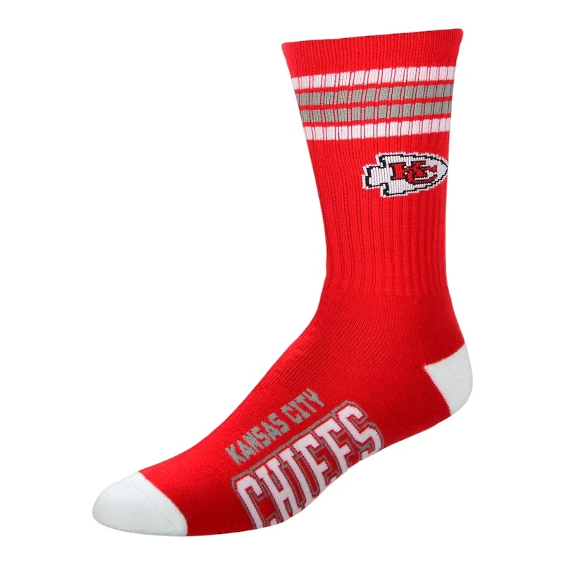 Kansas City Chiefs For Bare Feet 4 Stripe Deuce Socks