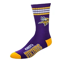 Minnesota Vikings For Bare Feet 4 Stripe Deuce Socks