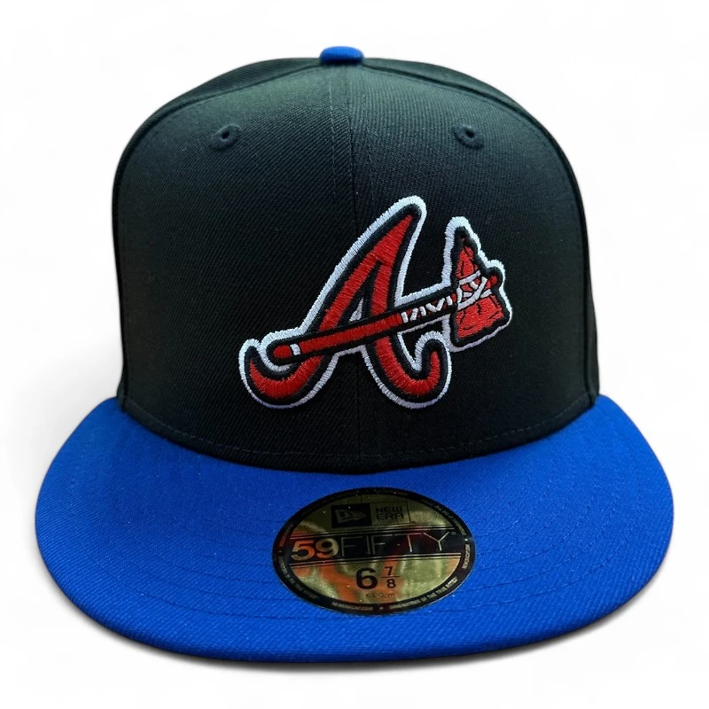 Atlanta Braves Black and Royal Blue "Moon Landing" Gold UV New Era 59FIFTY Fitted Hat