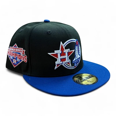Houston Astros Black and Royal Blue "Moon Landing" Gold UV New Era 59FIFTY Fitted Hat