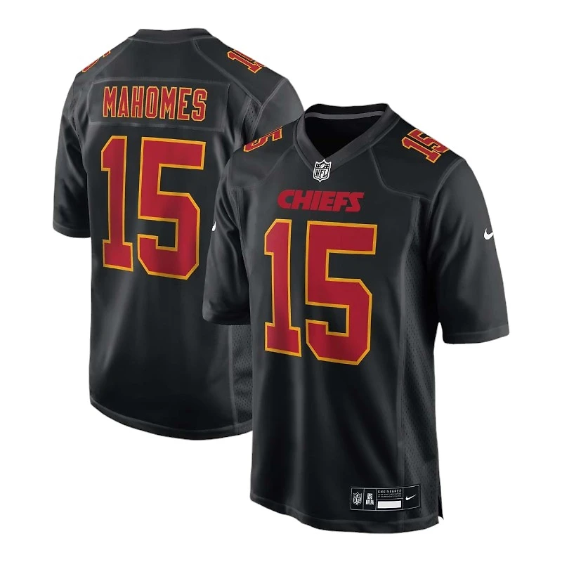 Kansas City Chiefs Patrick Mahomes Carbon Black Nike Team Game Jersey