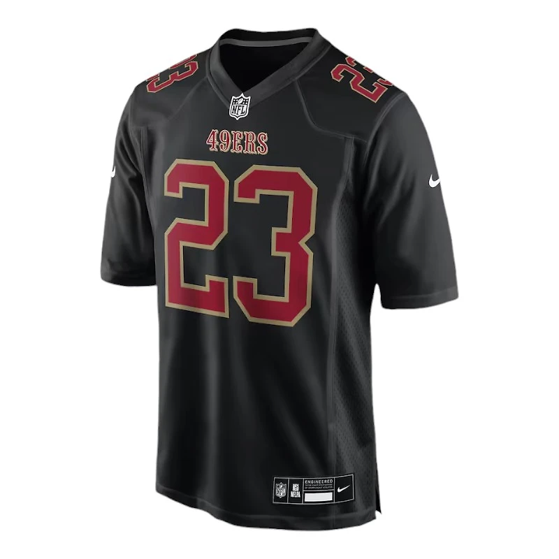 San Francisco 49ers Christian McCaffrey Carbon Black Nike Fashion Game Jersey