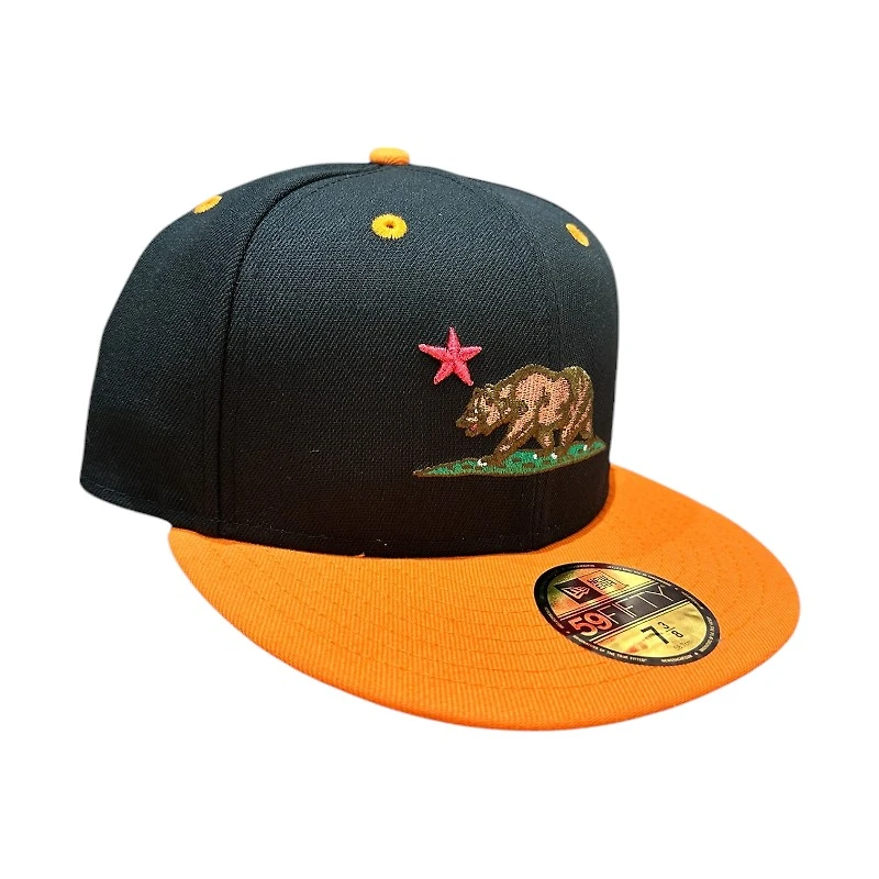 California Republic Black and Gray UV New Era 59FIFTY Fitted Hat