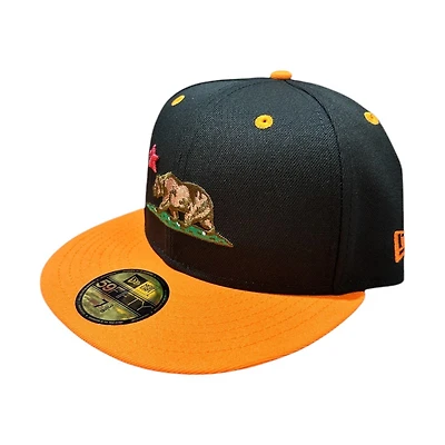California Republic Black and Gray UV New Era 59FIFTY Fitted Hat