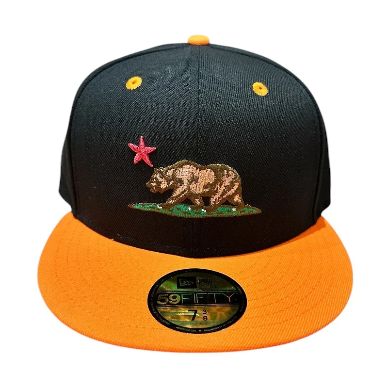 California Republic Black and Gray UV New Era 59FIFTY Fitted Hat