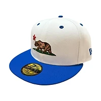 California Republic Optic White and Royal Blue Gray UV New Era 59FIFTY Fitted Hat