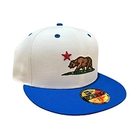 California Republic Optic White and Royal Blue Gray UV New Era 59FIFTY Fitted Hat