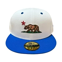 California Republic Optic White and Royal Blue Gray UV New Era 59FIFTY Fitted Hat
