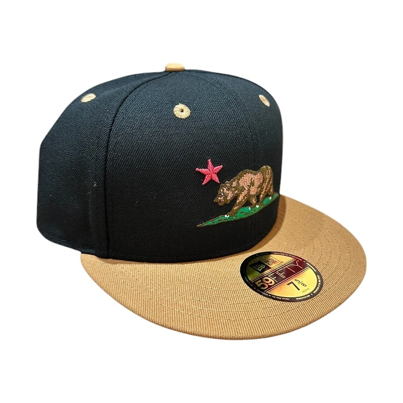 California Republic Black and Tan Gray UV New Era 59FIFTY Fitted Hat