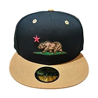 California Republic Black and Tan Gray UV New Era 59FIFTY Fitted Hat