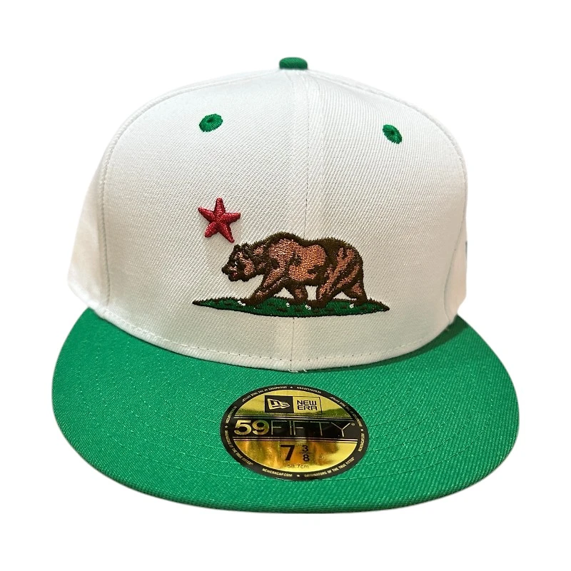 California Republic Optic White and Green Gray UV New Era 59FIFTY Fitted Hat