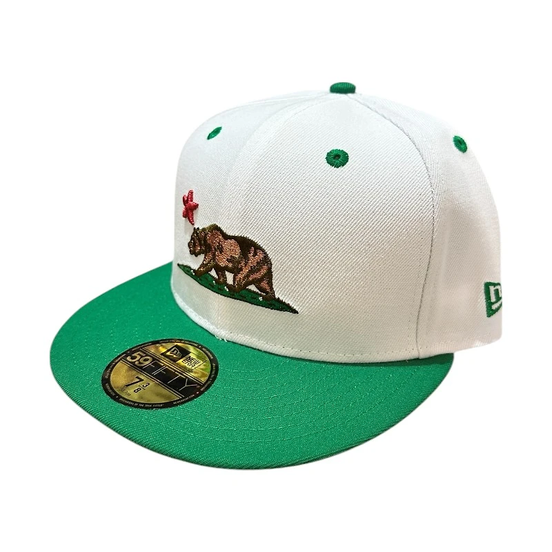 California Republic Optic White and Green Gray UV New Era 59FIFTY Fitted Hat