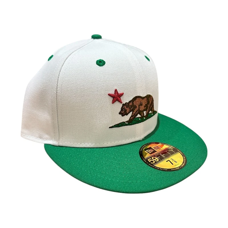 California Republic Optic White and Green Gray UV New Era 59FIFTY Fitted Hat
