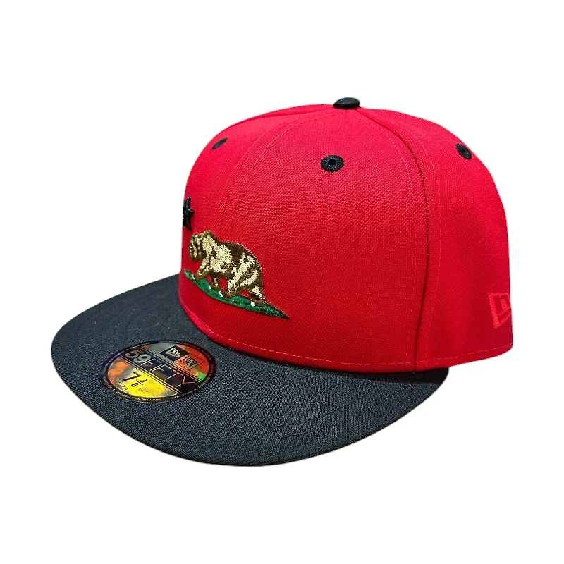 California Republic Red and Black Gray UV New Era 59FIFTY Fitted Hat