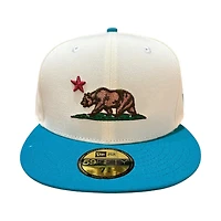California Republic Chrome and Teal Gray UV New Era 59FIFTY Fitted Hat