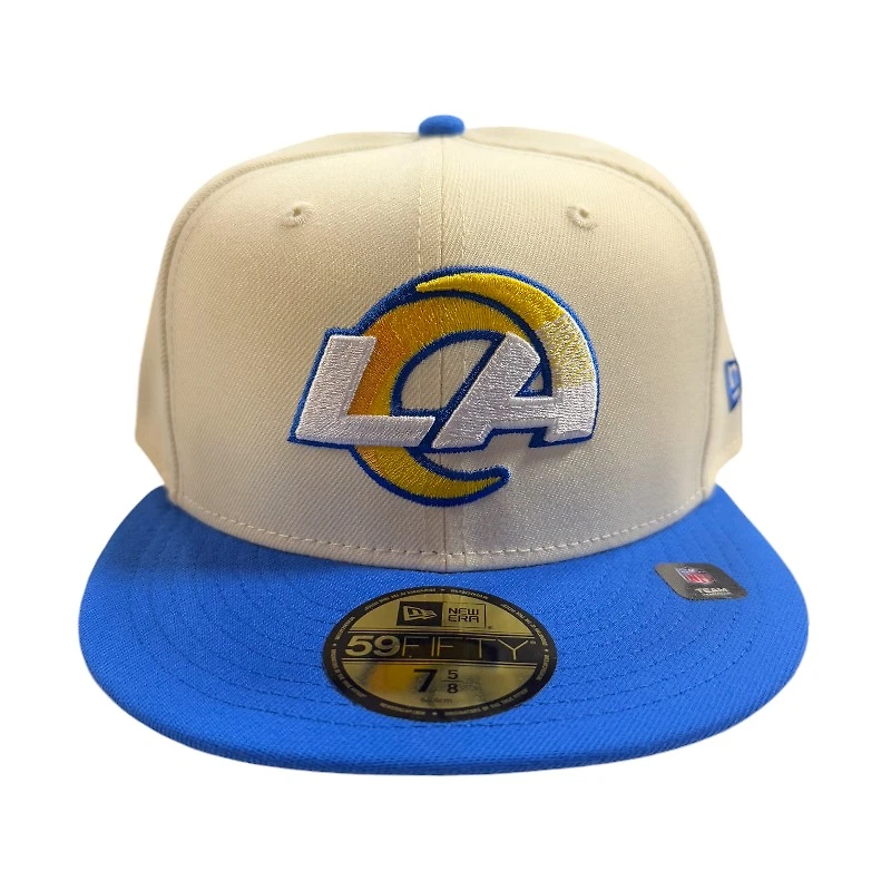 Los Angeles Ram Cream Two Tone Pro Image Sports Exclusive Chrome Collection New Era 59FIFTY Fitted Hat