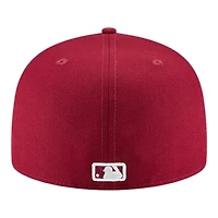 Los Angeles Dodgers Cardinal Red 2024 WS Participant Patch Gray UV New Era 59FIFTY Fitted Hat