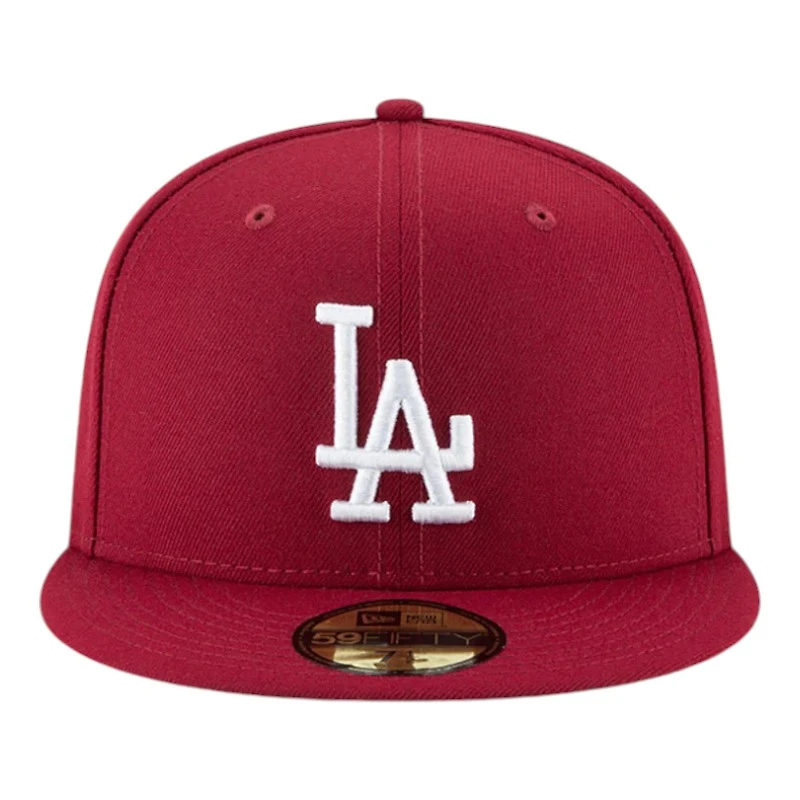 Los Angeles Dodgers Cardinal Red 2024 WS Participant Patch Gray UV New Era 59FIFTY Fitted Hat