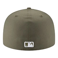 Los Angeles Dodgers Olive Green 2024 WS Participant Patch Gray UV New Era 59FIFTY Fitted Hat