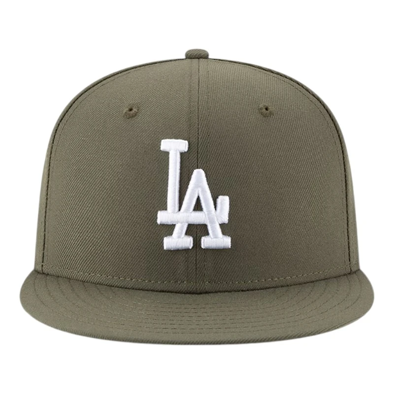 Los Angeles Dodgers Olive Green 2024 WS Participant Patch Gray UV New Era 59FIFTY Fitted Hat