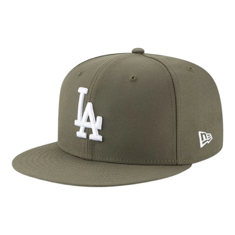 Los Angeles Dodgers Olive Green 2024 WS Participant Patch Gray UV New Era 59FIFTY Fitted Hat
