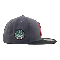 Mexico WBC Graphite and Black Aztec Side Patch Gray UV New Era 59FIFTY Fitted Hat