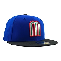 Mexico WBC Royal Blue and Black Two Tone Gray UV New Era 59FIFTY Fitted Hat