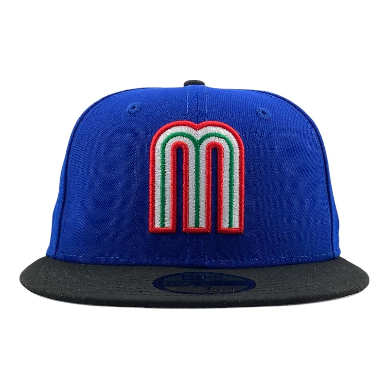 Mexico WBC Royal Blue and Black Two Tone Gray UV New Era 59FIFTY Fitted Hat
