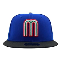 Mexico WBC Royal Blue and Black Two Tone Gray UV New Era 59FIFTY Fitted Hat