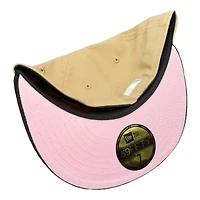 Los Angeles Dodgers Camel and Black Corduroy 100th Anniversary Patch Pink UV New Era 59FIFTY Fitted Hat