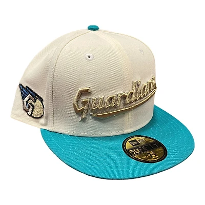 Cleveland Guardians Chrome and Northwest Green Alternate Wings Patch Gray UV New Era 59FIFTY Fitted Hat