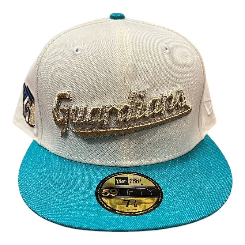 Cleveland Guardians Chrome and Northwest Green Alternate Wings Patch Gray UV New Era 59FIFTY Fitted Hat