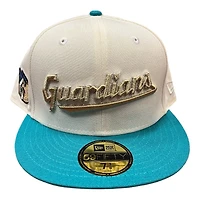 Cleveland Guardians Chrome and Northwest Green Alternate Wings Patch Gray UV New Era 59FIFTY Fitted Hat