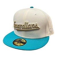 Cleveland Guardians Chrome and Northwest Green Alternate Wings Patch Gray UV New Era 59FIFTY Fitted Hat