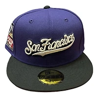 San Francisco Giants Purple and Black 2007 ASG Patch Gray UV New Era 59FIFTY Fitted Hat