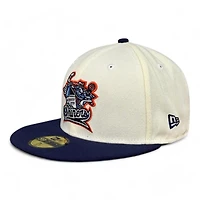 Knoxville Ice Bears X Scruffy City Shiners Chrome and Navy New Era 59FIFTY Fitted Hat