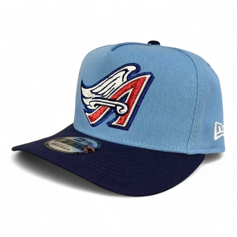 Los Angeles Angels Blue and Navy New Era 9FIFTY A-Frame Snapback Hat