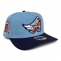 Los Angeles Angels Blue and Navy New Era 9FIFTY A-Frame Snapback Hat