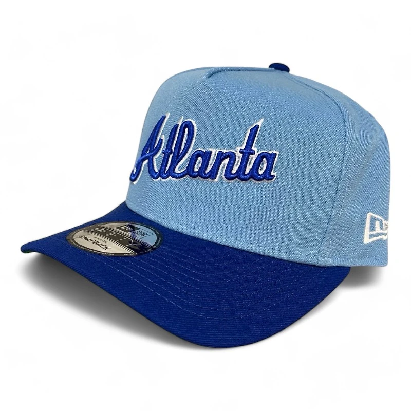 Atlanta Braves Blue and Royal Blue New Era 9FIFTY A-Frame Snapback Hat