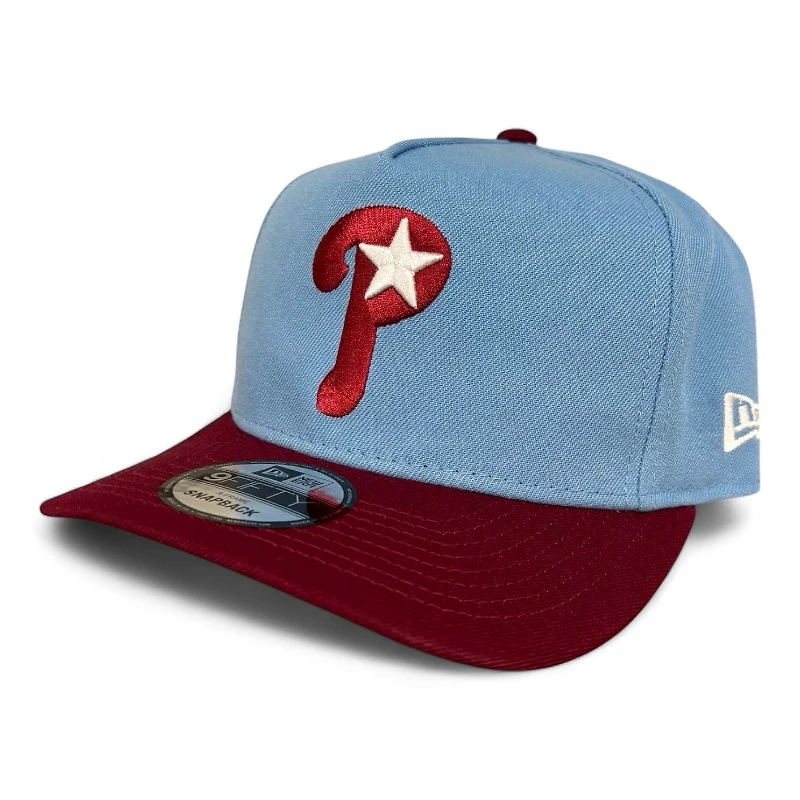 Philadelphia Phillies Blue and Maroon New Era 9FIFTY A-Frame Snapback Hat