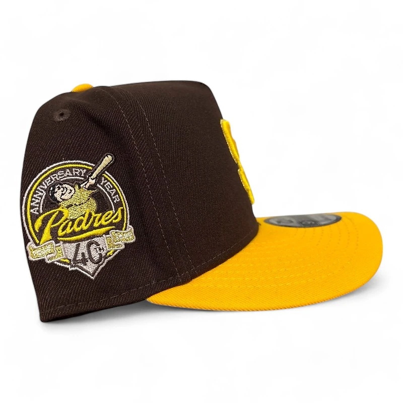 San Diego Padres Brown and Yellow New Era 9FIFTY A-Frame Snapback Hat