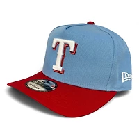 Texas Rangers Light Blue and Red New Era 9FIFTY A-Frame Snapback Hat