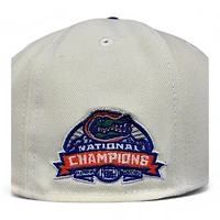 Florida Gators Chrome and Royal Blue 2006 National Champions Patch Green UV New Era 59FIFTY Fitted Hat