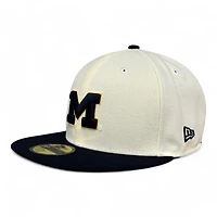 Michigan Wolverines Chrome and Navy 2023 National Champions Patch New Era 59FIFTY Fitted Hat