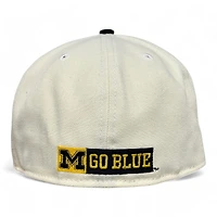 Michigan Wolverines Chrome and Navy 2023 National Champions Patch New Era 59FIFTY Fitted Hat