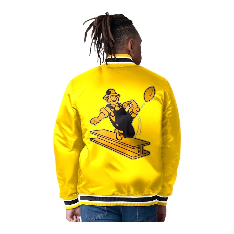 Pittsburgh Steelers 2024 Reversible Black and Yellow Satin Starter Full- Snap Jacket