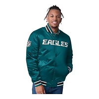 Philadelphia Eagles 2024 Reversible Midnight Green and Silver Satin Starter Full-Snap Jacket